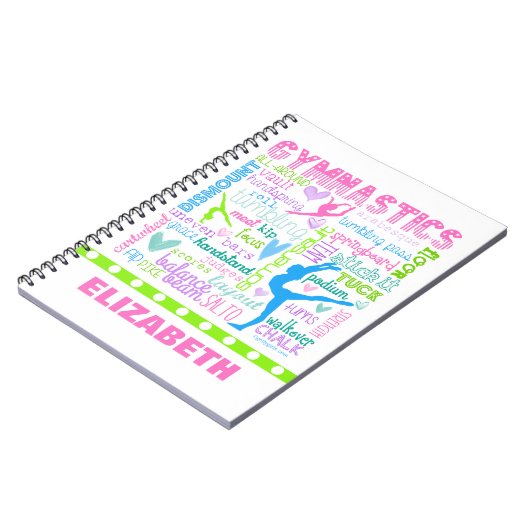 Carnet La gymnastique en pastel personnalisée exprime la (Côté gauche)