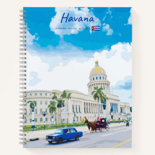 Carnet La Havane, Cuba - Spirale Vintage Classique de l'Â