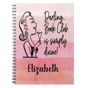 Carnet La lecture de club de lecture note la rétro femme