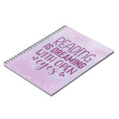 Carnet La lecture violette est un rêve avec l'aimant des (Côté gauche)