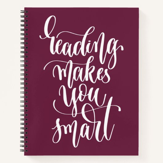 Carnet La lecture vous rend intelligent (Devant)