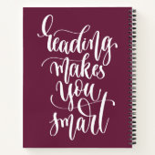 Carnet La lecture vous rend intelligent (Dos)