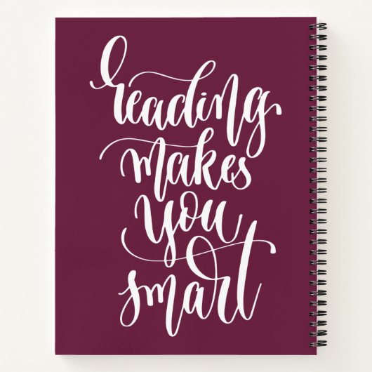 Carnet La lecture vous rend intelligent (Dos)