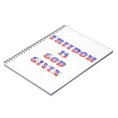 Carnet La liberté est Dieu donné, blanc rouge et bleu (Côté gauche)