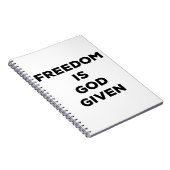 Carnet La liberté est donnée par Dieu (Côté Droit)