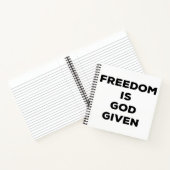 Carnet La liberté est donnée par Dieu (Intérieur)