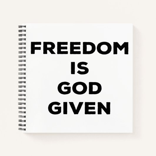 Carnet La liberté est donnée par Dieu (Devant)