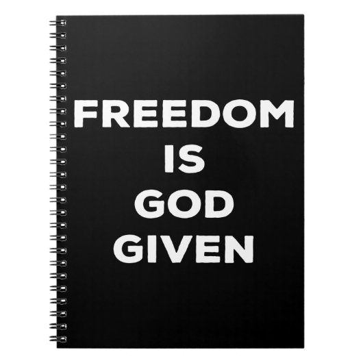 Carnet La liberté est donnée par Dieu (Devant)