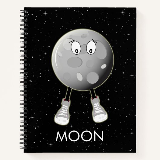 Carnet La Lune et les Étoiles dans l'Espace (Devant)