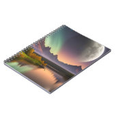 Carnet La lune sur le paysage de montagne (Côté gauche)