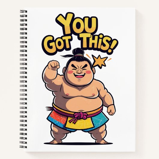 Carnet La lutteuse de Sumo avec la motivation "Vous avez (Devant)