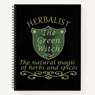 Carnet La magie de la sorcière verte herbaliste médecine