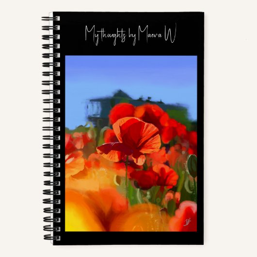 Carnet La Maison du Pavot - Artiste Personnalisable (Recto)