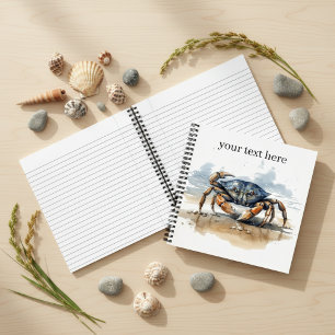 Carnet la marche du crabe sur la plage, personnalisable