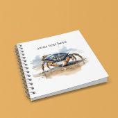 Carnet la marche du crabe sur la plage, personnalisable