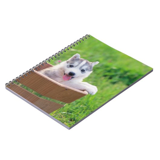 Carnet La marionnette sibérienne Husky dans un pot (Côté gauche)