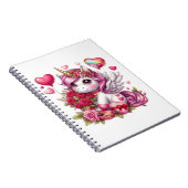 Carnet La mignonne Saint Valentin licorne (Côté Droit)