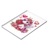 Carnet La mignonne Saint Valentin licorne (Côté gauche)