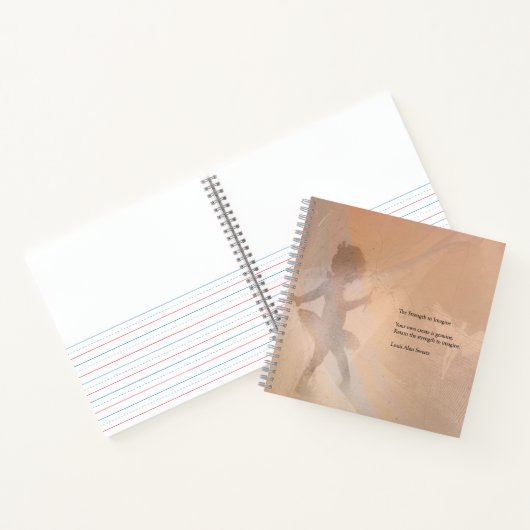 Carnet La minuscule ballerine grace un bloc-notes. (Intérieur)