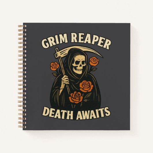 Carnet La Mort D'Une Faucheuse Grim Attend L'Halloween Go (Devant)