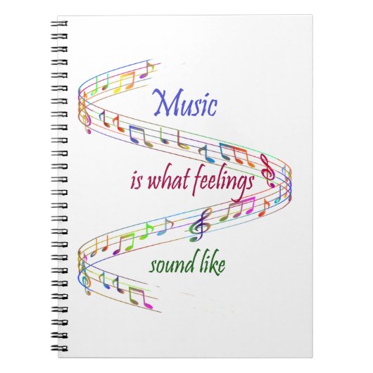 Carnet La musique est ce que les sentiments sonnent comme (Devant)