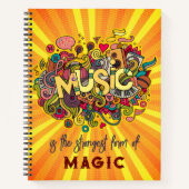 Carnet La MUSIQUE est la forme la plus forte de la spiral (Devant)