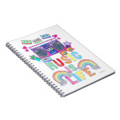 Carnet La musique est Life Slogan Cool Retro Art Design (Côté Droit)