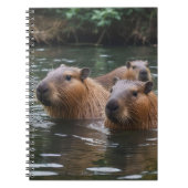 Carnet La Nage Des Capybaras Dans La Rivière, (Devant)