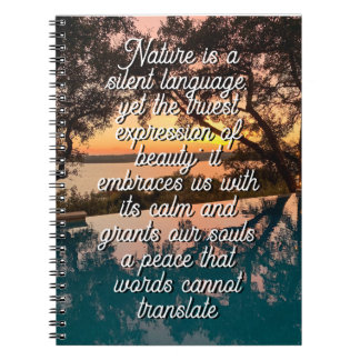 Carnet La nature est un langage silencieux 
