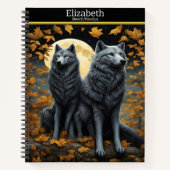 Carnet La nuit d'automne, les loups hurlent à la lune (Devant)