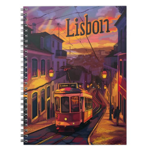 Carnet La nuit du coucher de soleil de Lisbonne
