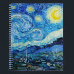Carnet La nuit étoilée de Vincent Van Gogh<br><div class="desc">Vincent Van Gogh's The Starry Night (1889).</div>