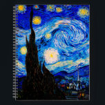 Carnet La nuit étoilée par Vincent Van Gogh<br><div class="desc">Vincent Van Gogh La Nuit Étoile. Il s'agit d'un ancien chef-d'oeuvre du peintre-maître néerlandais Vincent Van Gogh.Cette peinture de paysage d'art raffiné a une belle,  vibrante,  couleur saturée. Vincent Van Gogh était un peintre impressionniste de poste hollandais. Cette image est du domaine public</div>