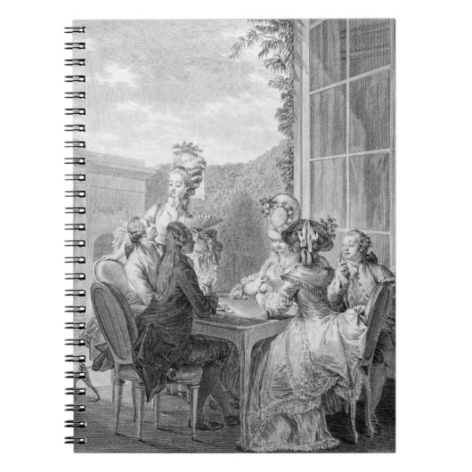 Carnet La partie de whist, 1783, gravé par Jean Dambrun (Devant)
