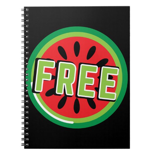 Carnet La pastèque Palestine libre - Liberté pour les Pal (Devant)