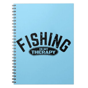 Carnet la pêche est ma thérapie idées cadeaux drôles pour