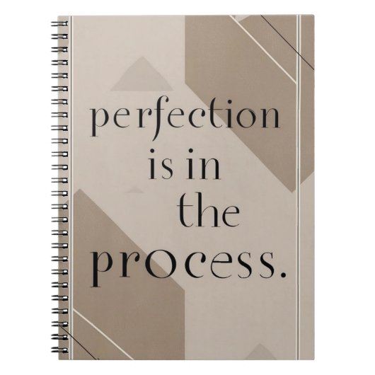 Carnet La perfection est dans le processus (Devant)