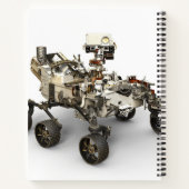Carnet La Persévérance Mars Rover Sur Arrière - plan Blan (Dos)