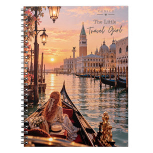 Carnet La Petite Fille Voyageuse Venise Coucher de Soleil