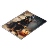 Carnet La peur de l'Halloween Citrouille de Rottweiler (Côté gauche)