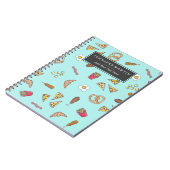 Carnet La pizza d'illustrations d'aquarelle de fin (Côté gauche)