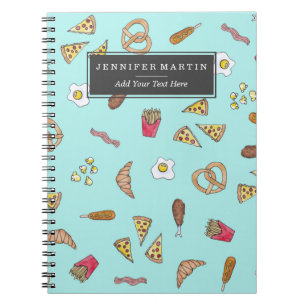 Carnet La pizza d'illustrations d'aquarelle de fin