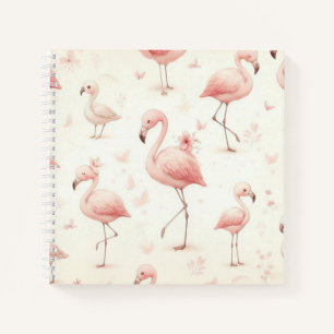 Carnet La plus mignonne troupe de flamants roses