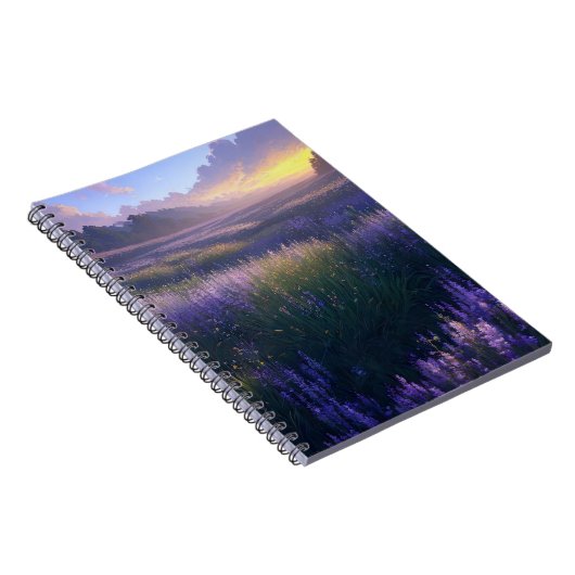 Carnet La prairie violette au coucher du soleil (Côté Droit)