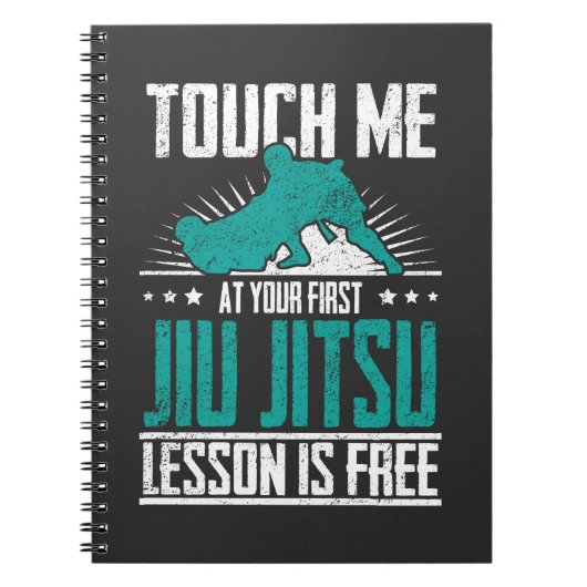 Carnet La première leçon de Jiu Jitsu est librement BJJ (Devant)
