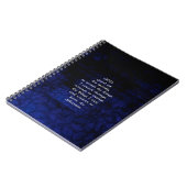 Carnet La Prière Sérénité Avec Arrière - plan Bleu (Côté gauche)