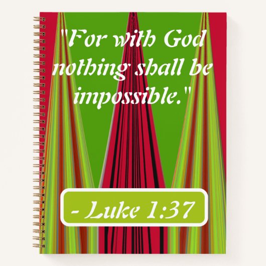 Carnet La promesse de la possibilité : Luc 1:37 Révélé (Devant)