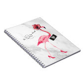 Carnet La Reine A Retraité Classy Chic Flamant rose Rose (Côté Droit)