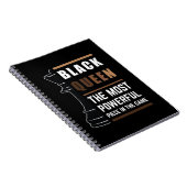 Carnet La Reine Noire La Pièce La Plus Puissante Du Jeu (Côté Droit)