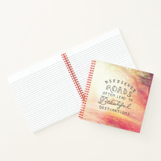Carnet La Route Difficile Conduit À De Belles Destination (Intérieur)